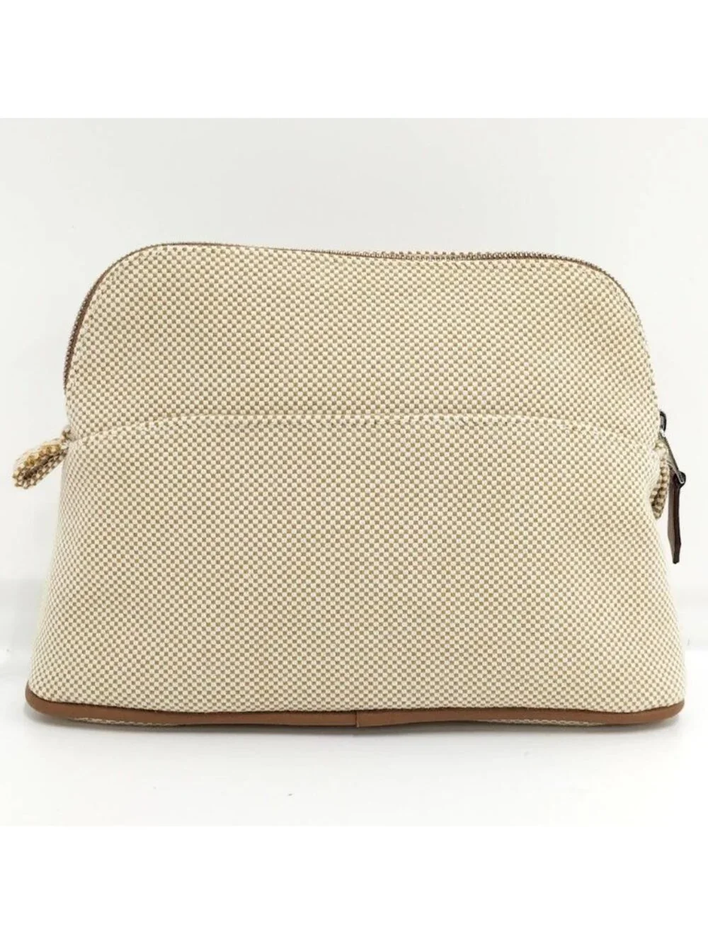 Hermes Bolide Casaque Mini Pouch Canvas Beige